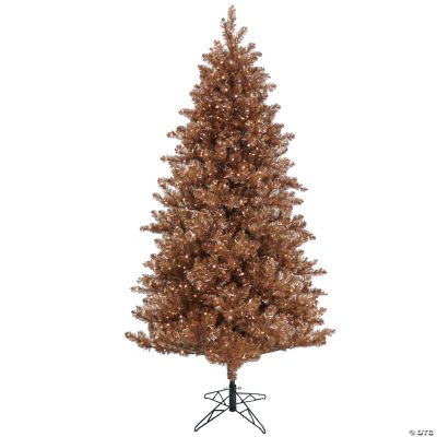 National Tree Company 7.5 ft. Pre-Lit Christmas Rose Gold Metallic Tree ...