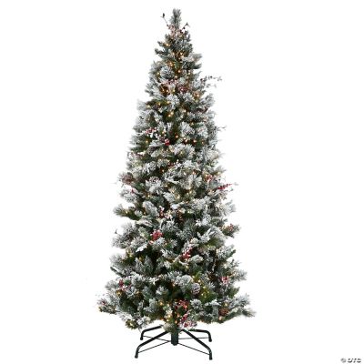 National Tree Company 9 ft. PowerConnect™ Snowy Bedford Slim Pine Tree ...