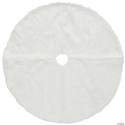 National Tree General Store Collection 52 White Faux Fur Tree Skirt