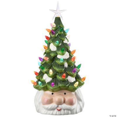 National Tree Company 14 in. PreLit Christmas Tree with Santa Base