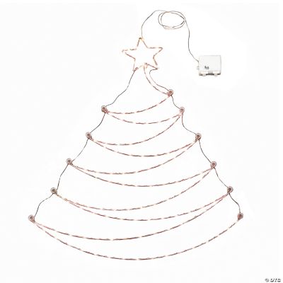 National Tree Company 37 Pre-Lit Hanging Metal Wire Tree Decoration