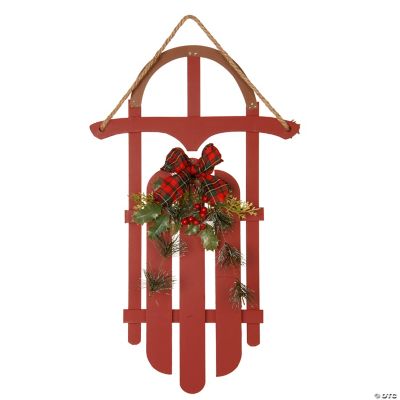 National Tree Company 22" Red Sleigh Home Wall Decor Oriental Trading