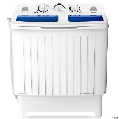 Costway Portable Mini Compact Twin Tub 17.6lb Washing Machine Washer