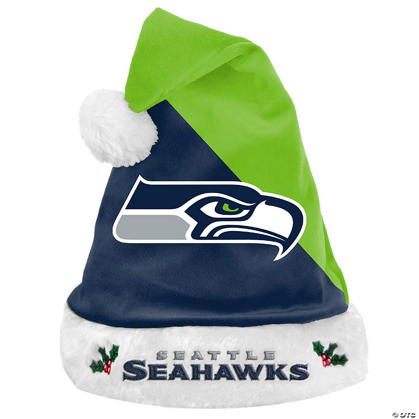 NFL Seattle Seahawks Santa Hat , One-size