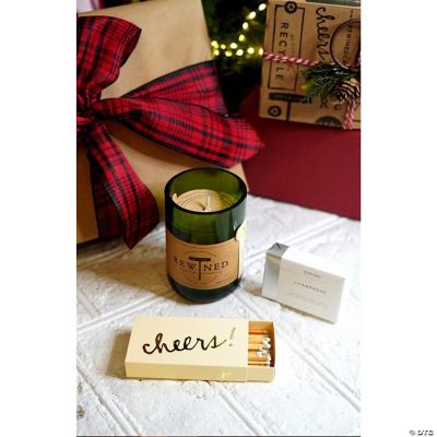 Rewined Company Natural Soy Candle Gift Set With Matches and Soap