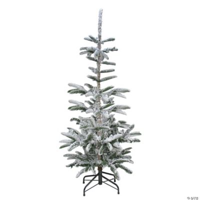 (B15) Unlit Flocked Nordmann Fir Christmas Tree, 7.5