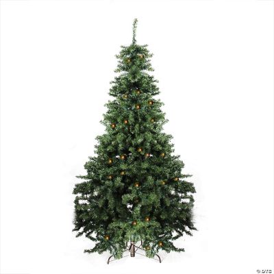 Darice 7' Pre-Lit Full Canadian Pine Artificial Christmas Tree - Clear ...