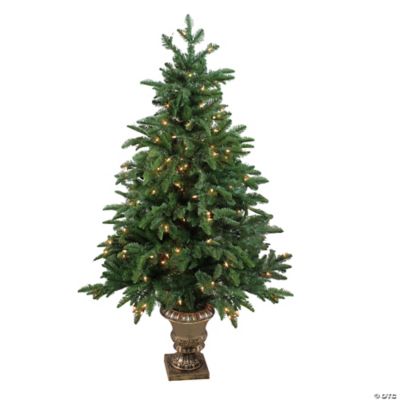 Northlight 4.5' PreLit Potted Sierra Norway Spruce Slim Artificial