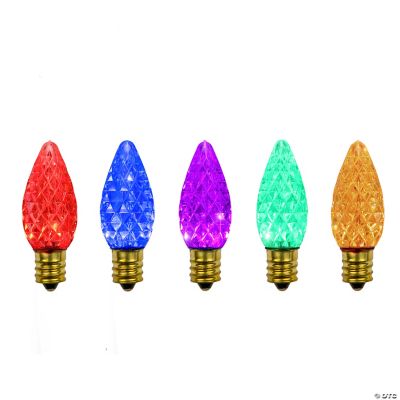 Northlight Pack of 25 Faceted C7 LED MultiColor Christmas Replacement
