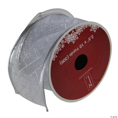 Northlight Club Pack of 12 Shimmering Silver Diamond Wired Christmas ...