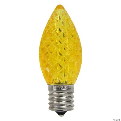 Northlight Pack of 25 LED Faceted C9 Yellow Christmas Replacement Bulbs