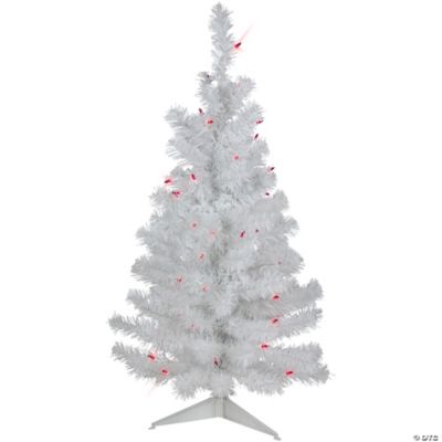 Northlight 3' PreLit White Iridescent Pine Slim Artificial Christmas