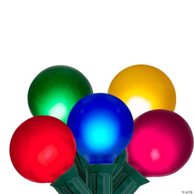 Northlight 15Count MultiColor Satin G50 Globe Christmas Light Set 13
