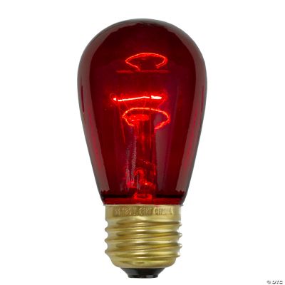 Northlight Pack of 25 Incandescent Red E26 Base Replacement S14 Light