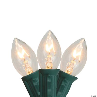 Northlight Set of 25 C7 Clear Christmas Lights 24 ft Green Wire