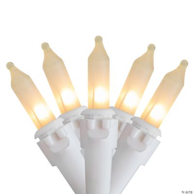 Northlight 100 Count Frosted Clear Mini Christmas Lights 49.6 ft White