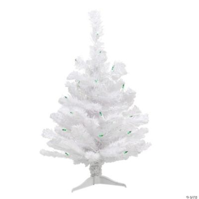 Northlight 2' PreLit Small White Pine Artificial Christmas Tree