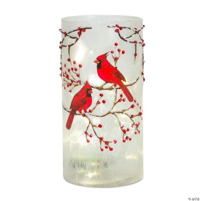 Melrose International Red Candle Holder with Wood Accent (Set of 3)