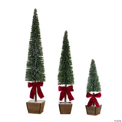 Melrose International Ceramic Pine Tree Print Platter (Set of 3) main image 1