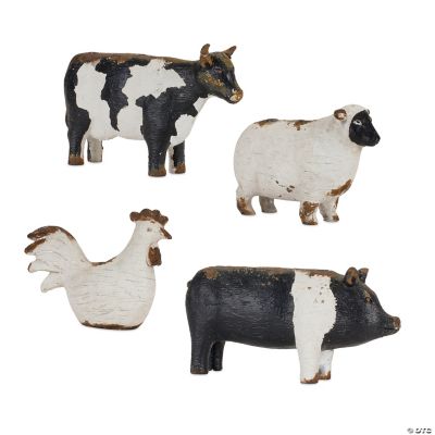 Melrose International Farm Animal Candleholder (Set Of 4) 8In ...