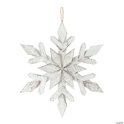 Melrose International White Wood Snowflake Cut