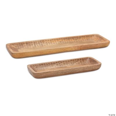Melrose International Natral Wooden Tray 20