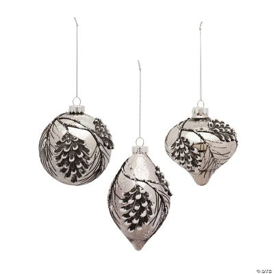 Melrose International Glass Ornament (Set Of 6) 5In | Oriental Trading