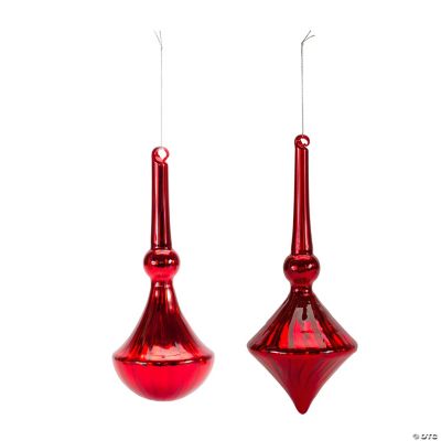 Melrose International Melted Glass Icicle Drop Ornament (Set of 12) main image 0