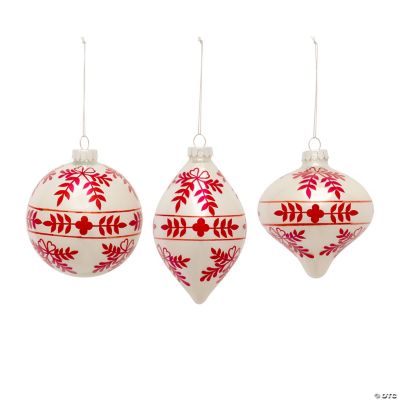 Melrose International Glass Ornament (Set Of 6) 4.75In | Oriental Trading