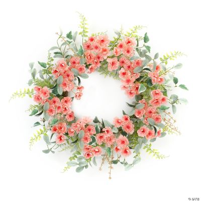 Heart-Shaped Peony Accent Faux Floral Wreath