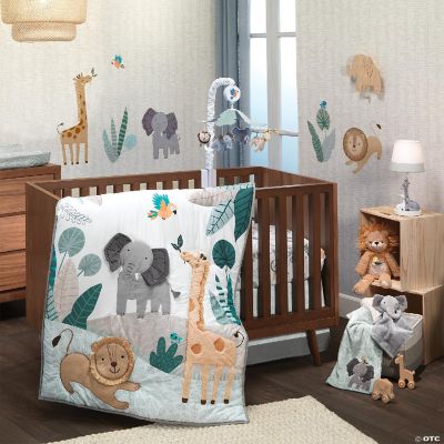 Lambs & Ivy Jungle Friends 5-piece Safari Animals Nursery Baby Crib ...