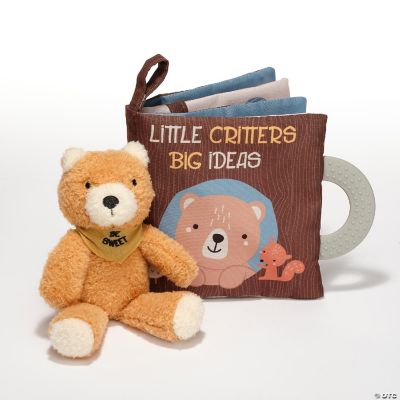 Lambs & Ivy Woodland Forest Developmental Soft Book & Bear Plush Gift