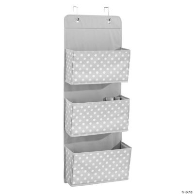 mDesign Fabric Baby Nursery Hanging Storage Organizer with 3 Pockets