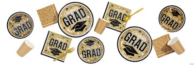 Congrats Grad Gold Party Supplies