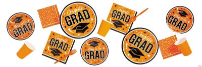 Congrats Grad Orange Party Supplies