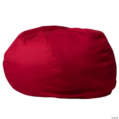 Emma + Oliver Oversized Solid Red Bean Bag Chair for Kids and Adults
