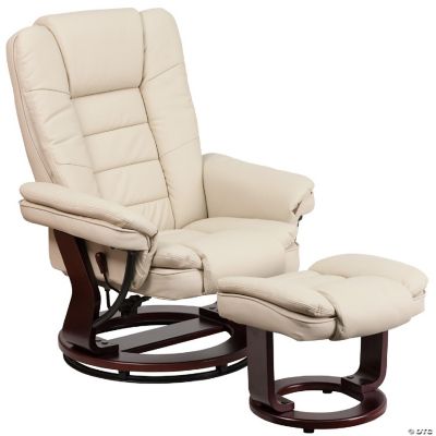 Emma + Oliver MultiPosition Stitched Recliner & Ottoman with Swivel