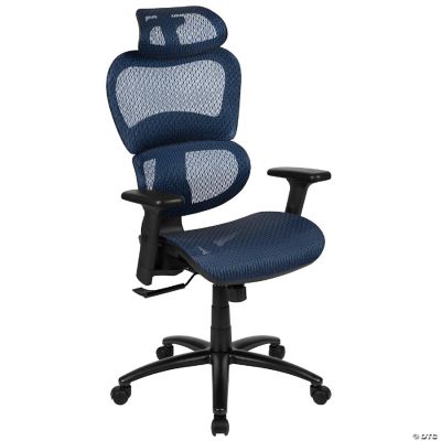 Costway Adjustable Mesh Office Task Chair Heating Lumbar Support Headrest Grey