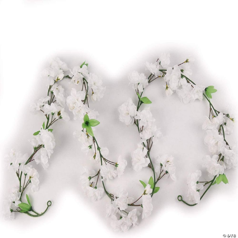 Floral Home White 45 Cherry Blossom Flower Garland 3
