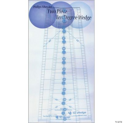 Phillips Fiber Art Rulers 2 Piece Ten Degree Wedge | Oriental Trading