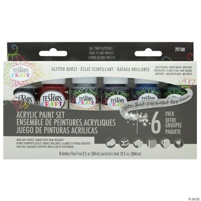 Testors Acrylic Paint Set 6pc Glitter Burst