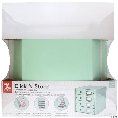 Xyron Click N Store Storage Box 4 Drawer MintGreen