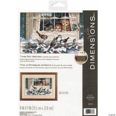 Dimensions Cross Stitch Kit 14x9"ThreeBirdWatchers