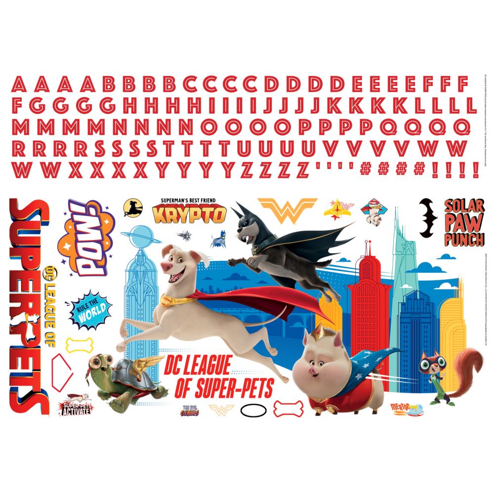 RoomMates DC Super Pets Peel & Stick Giant Wall Decals From MindWare