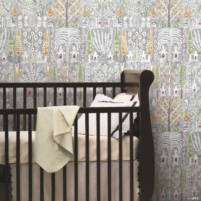 RoomMates Persian Ikat Peel & Stick Wallpaper, Black Oriental Trading