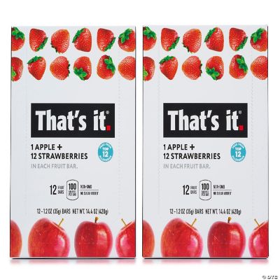 That's It. Fruit Bar Strawberry + Apple 2 x 12 ct