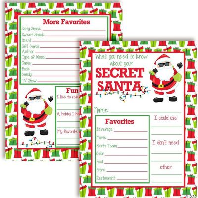 Secret Santa Game 24pc. by AmandaCreation | Oriental Trading