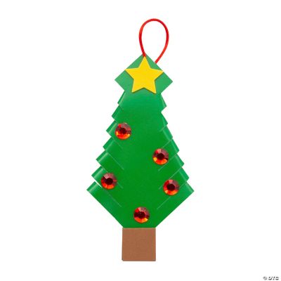 Christmas Tree Ornament Paper Folding Craft Kit Makes 12