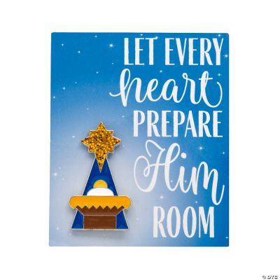 Prepare Him Room Enamel Pins With Card | Oriental Trading