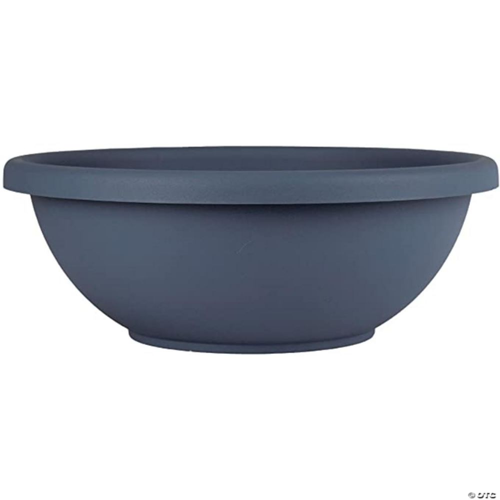 The HC Companies Garden Bowl Planter Slate Blue 14